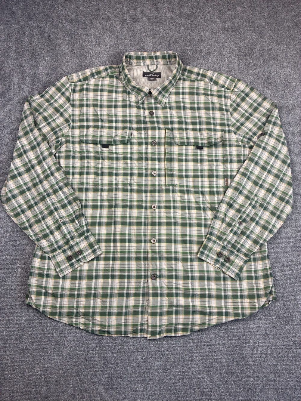 Eddie Bauer Men’s Plaid Long-Sleeve Button-Down Shirt